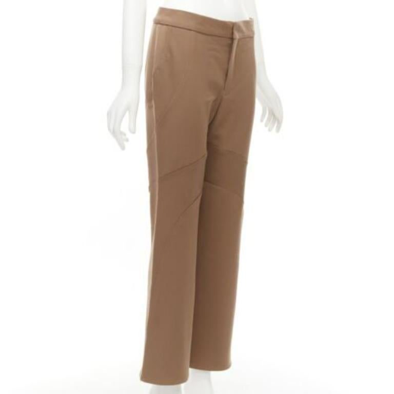 Marron MARNI Pantalon évasé à pans incurvés en laine vierge mélangée, marron IT38 XS en vente