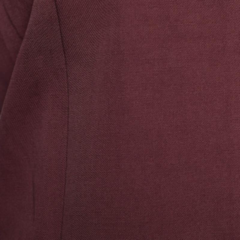 Marrone Marni - Giacca Peplum in cotone e lino bordeaux M. in vendita