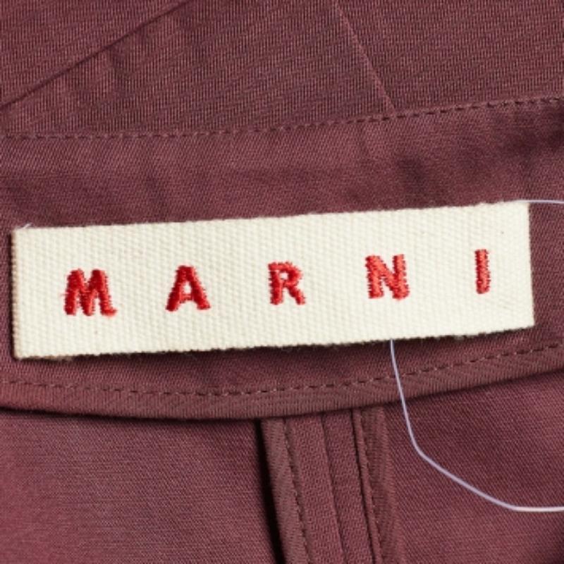Marni - Giacca Peplum in cotone e lino bordeaux M. In condizioni buone in vendita a Dubai, Al Qouz 2