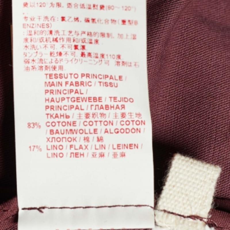 Donna Marni - Giacca Peplum in cotone e lino bordeaux M. in vendita