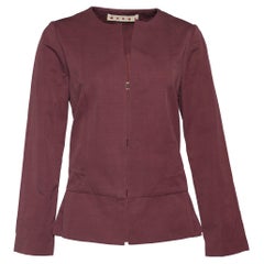 Marni Burgundy Cotton
Linen Peplum Jacket M Marni Burgundy Cotton
Linen Peplum Jacket M