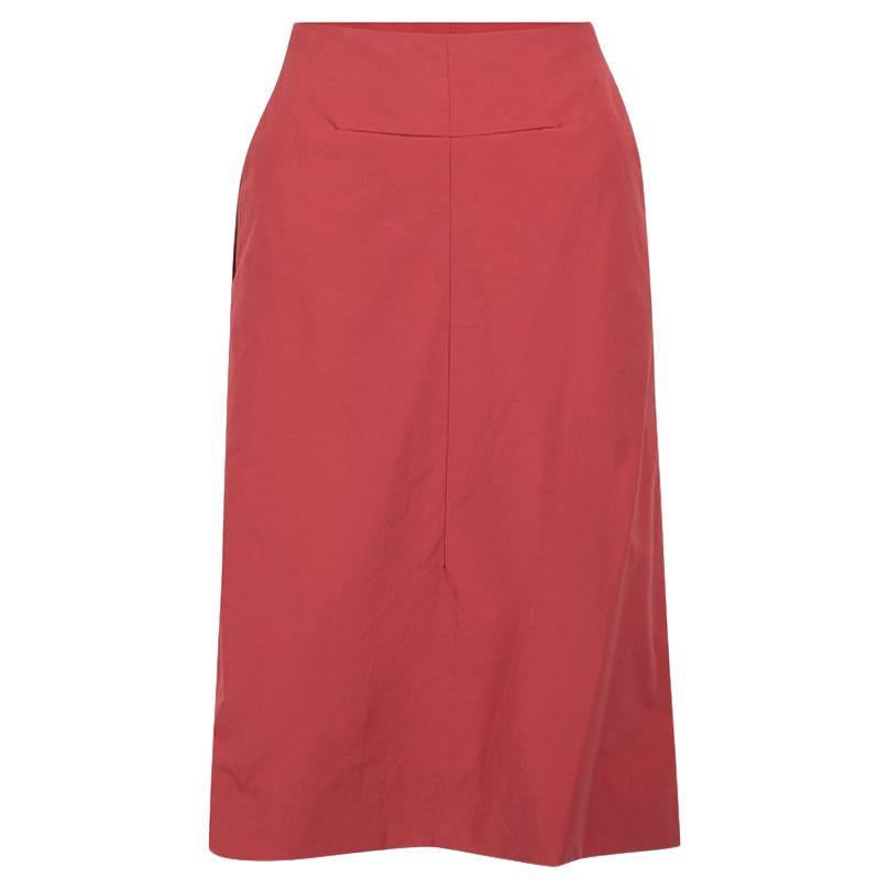Marni Burgundy Knee Length Pencil Skirt Size S For Sale
