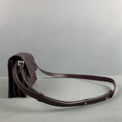 MARNI Sac à main croisé en cuir bourgogne