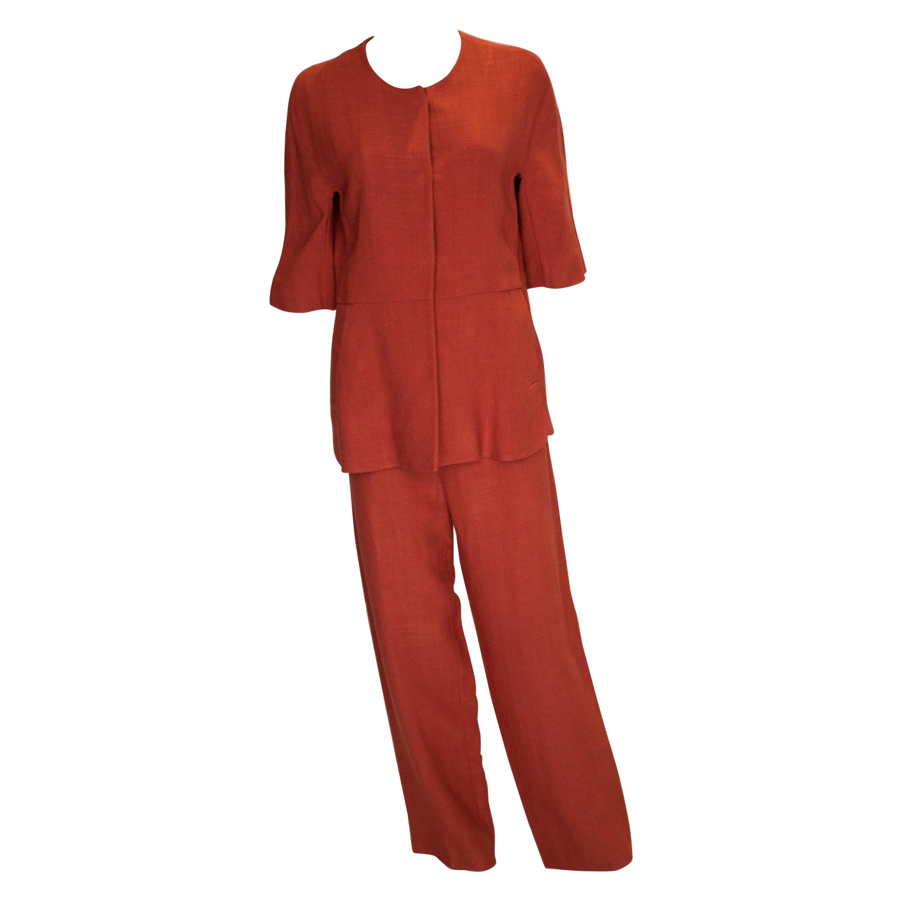 Marni Burnt Orange Trouser Suit For Sale