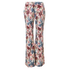 Marni by Consuelo Castiglioni SS-2002 Cotton Flower Print Low-Waist Pants