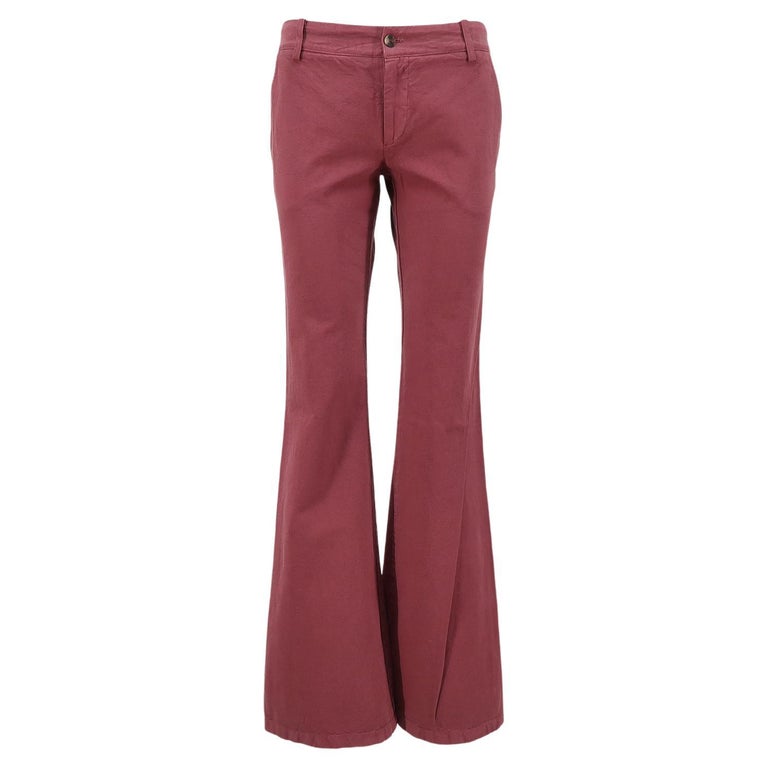 Marni by Consuelo Castiglioni SS-2003 Cotton Low-Waist Bootcut Pants For Sale