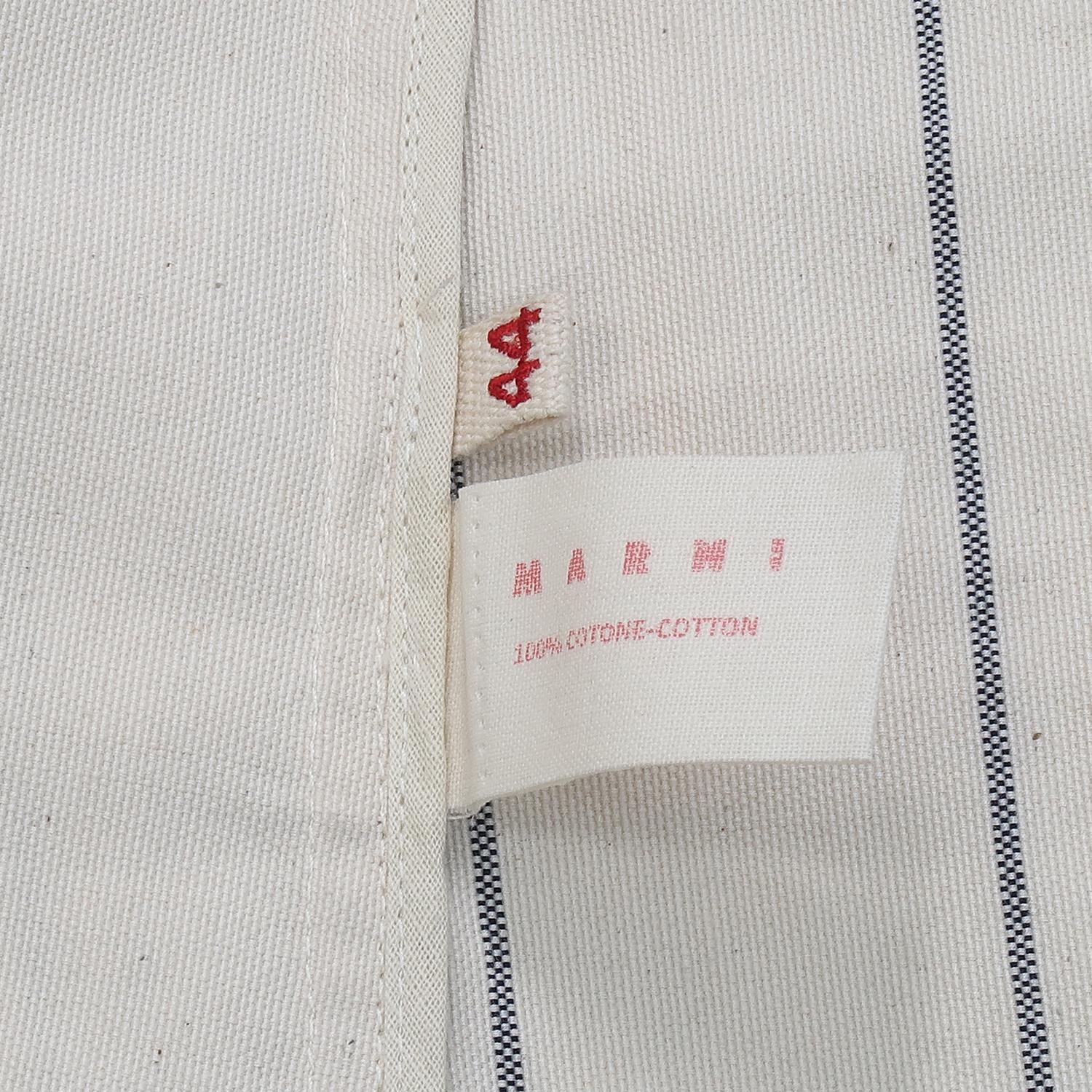 Marni by Consuelo Castiglioni SS-2003 Cotton Stripe Motif Cropped Jacket In Excellent Condition In Brussels, BE