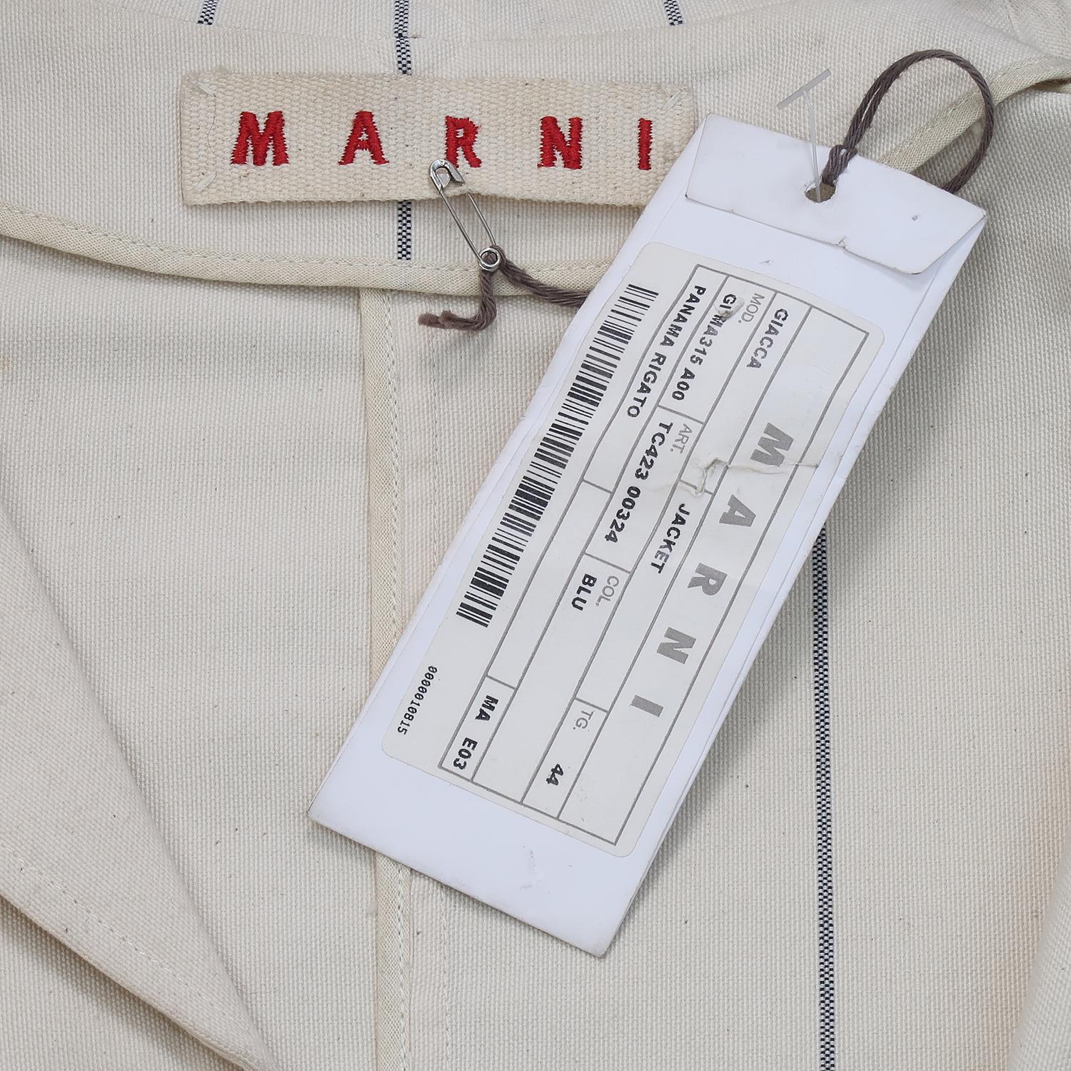 Women's Marni by Consuelo Castiglioni SS-2003 Cotton Stripe Motif Cropped Jacket