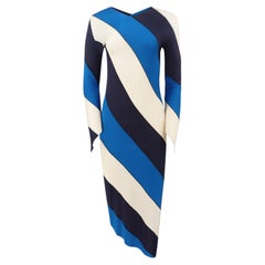 Marni by Francesco Risso SS22 Runway Diagonal Stripe Jersey Midi Dress