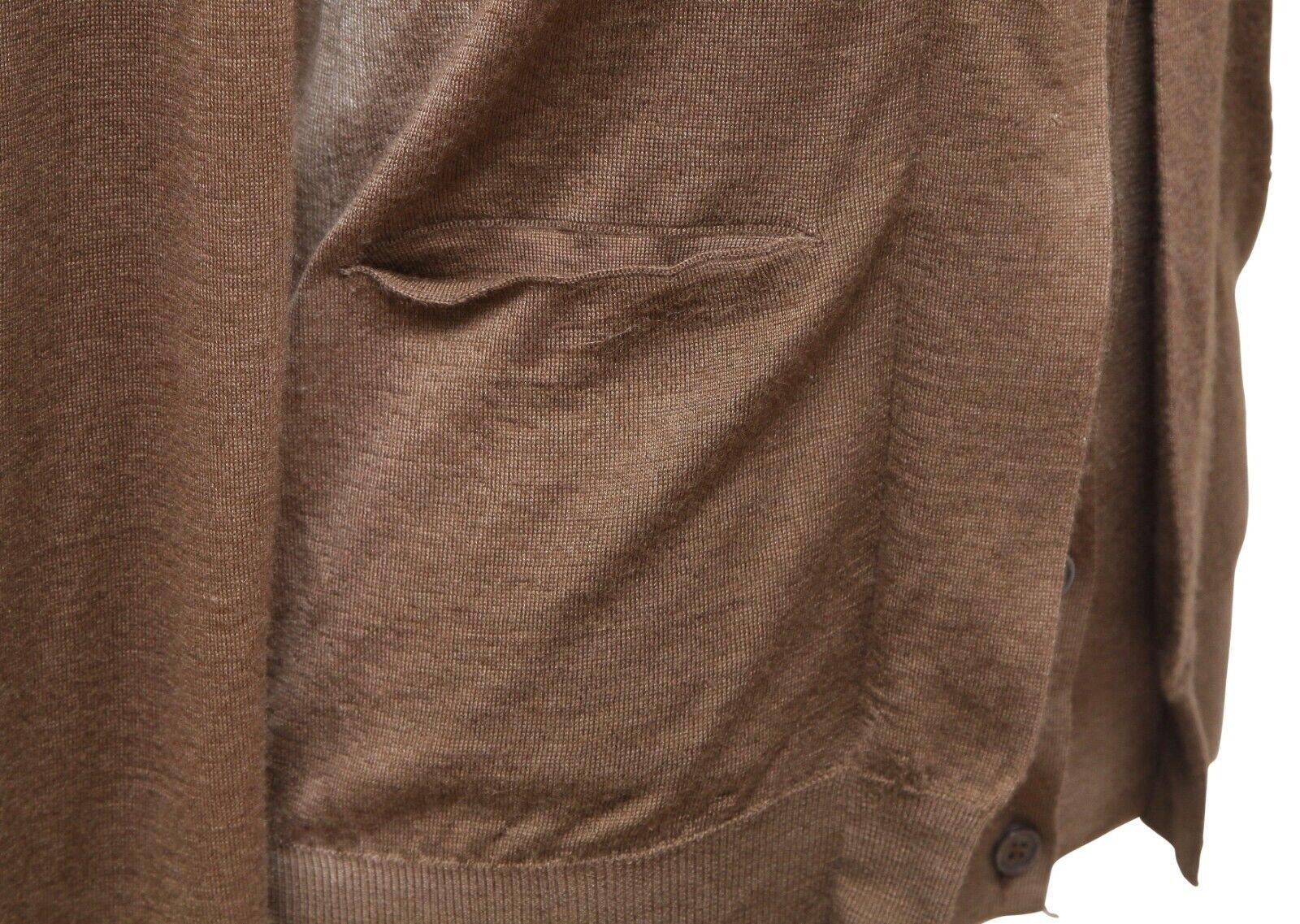 MARNI Sweater Cardigan Knit Top Brown Ombre Cashmere Silk V-Neck Long Sleeve 38 For Sale 1