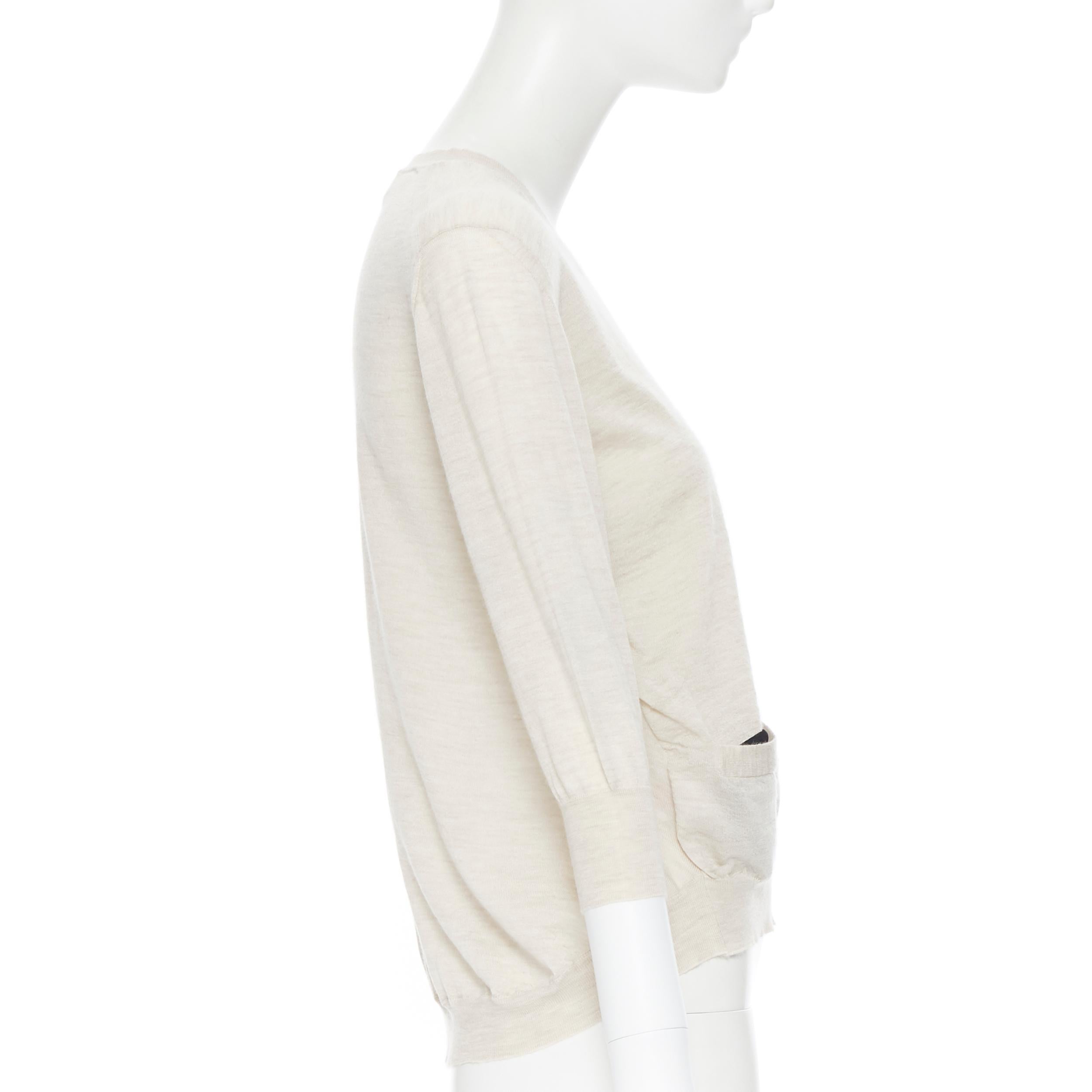 3/4 sleeve cashmere sweater