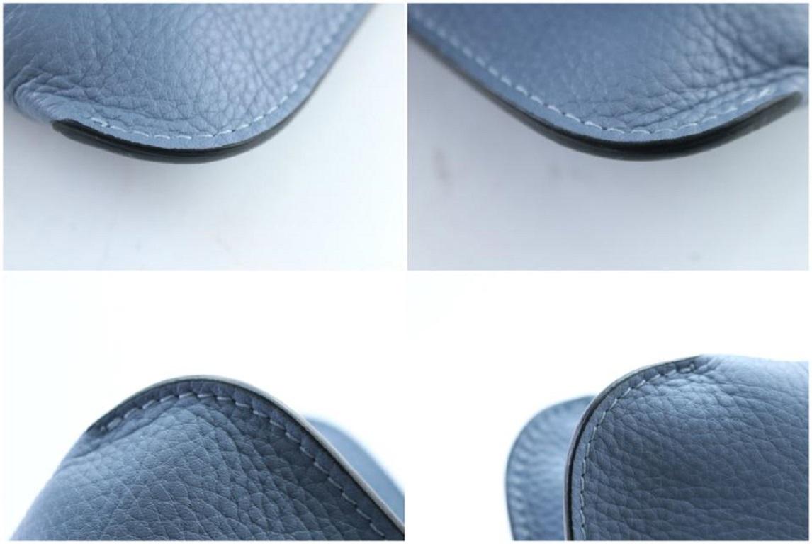 Marni Chain Pocket Bandoleer Trunk 6mr0208 Light Blue Leather Cross Body Bag For Sale 2