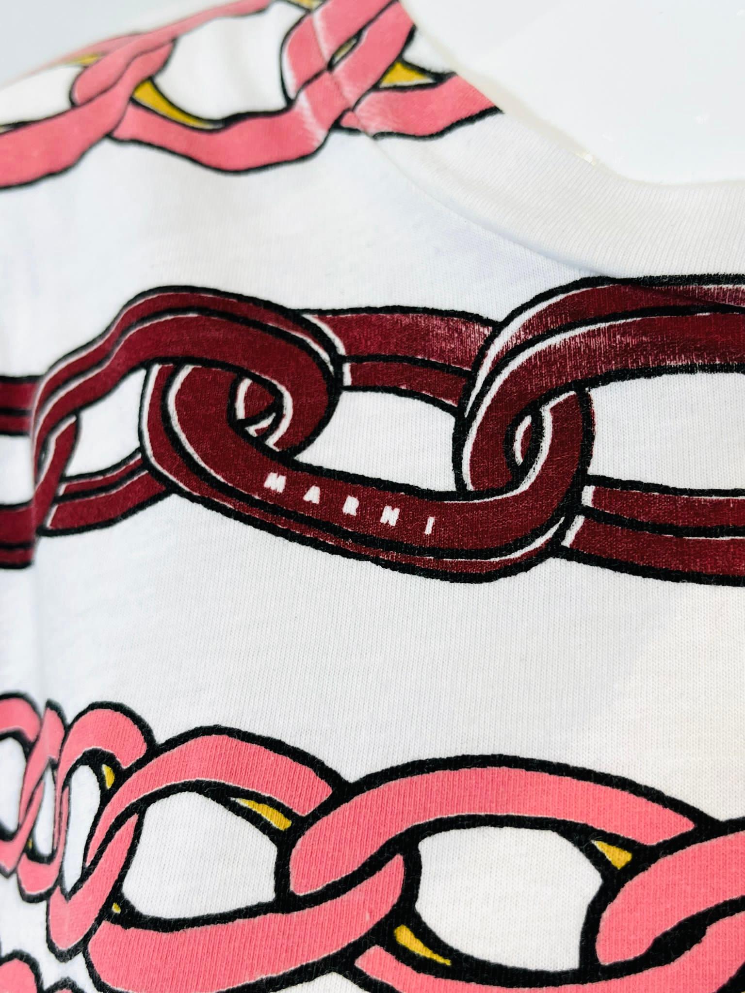 Women's Marni Chain Print Cotton Top For Sale