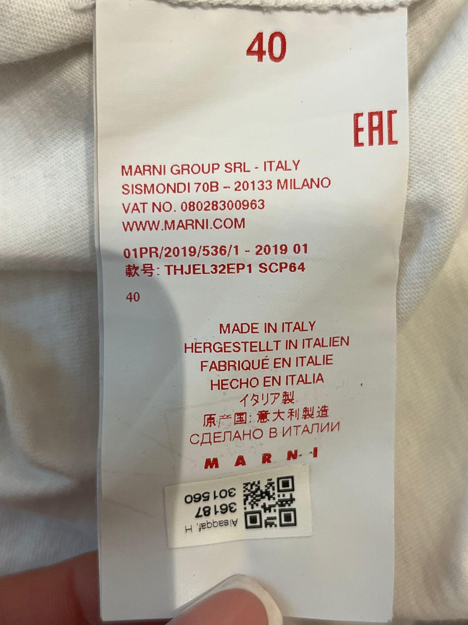 Top in cotone con stampa a catena di Marni in vendita 2