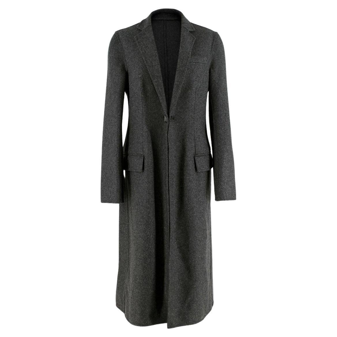 Marni Charcoal Grey Double Faced Wool Blend Felt Coat - US 4