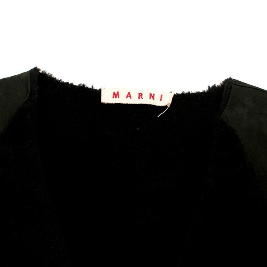 Marni Charcoal Grey Merino Lambskin Belted Jacket - Size US 6 In Excellent Condition For Sale In London, GB