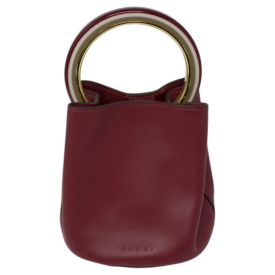 Marni Cherry Pannier Handle Bucket Bag For Sale
