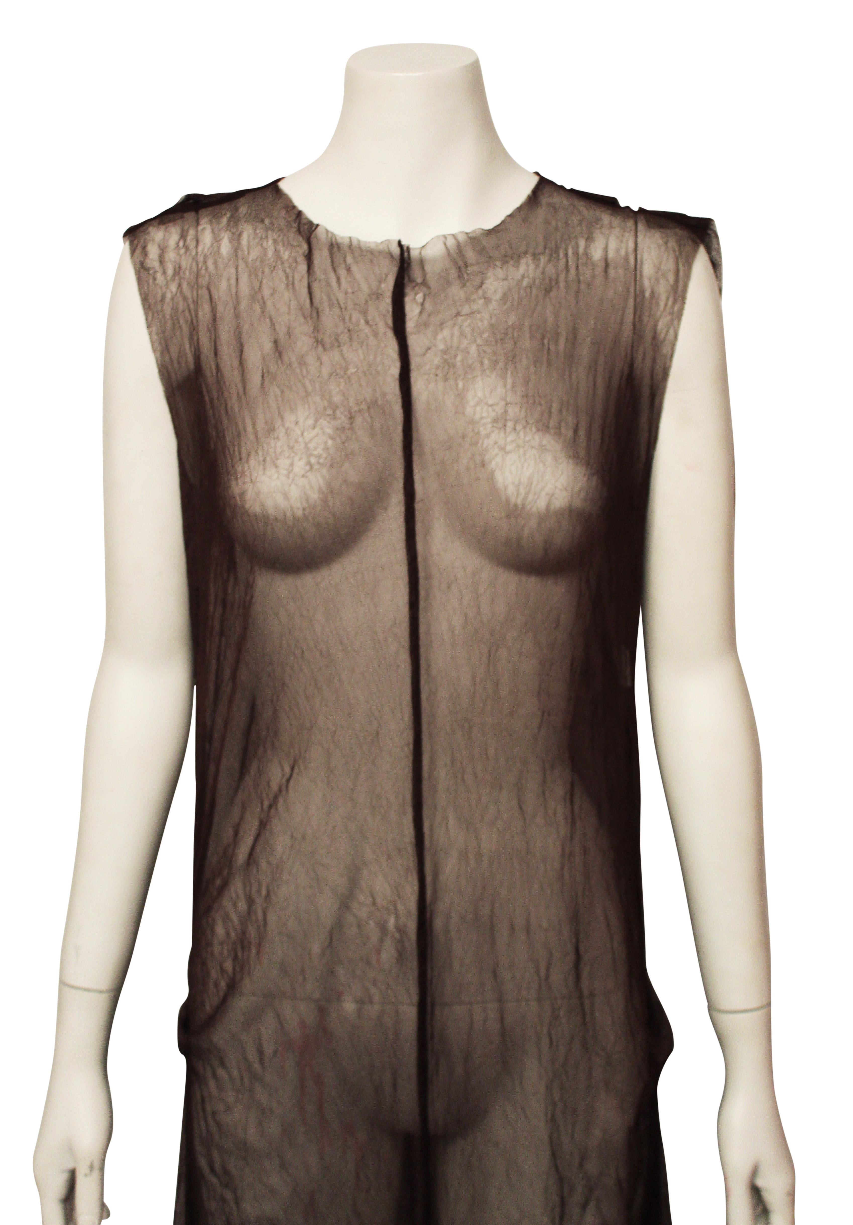 Black MARNI Chocolate Mesh Dress For Sale