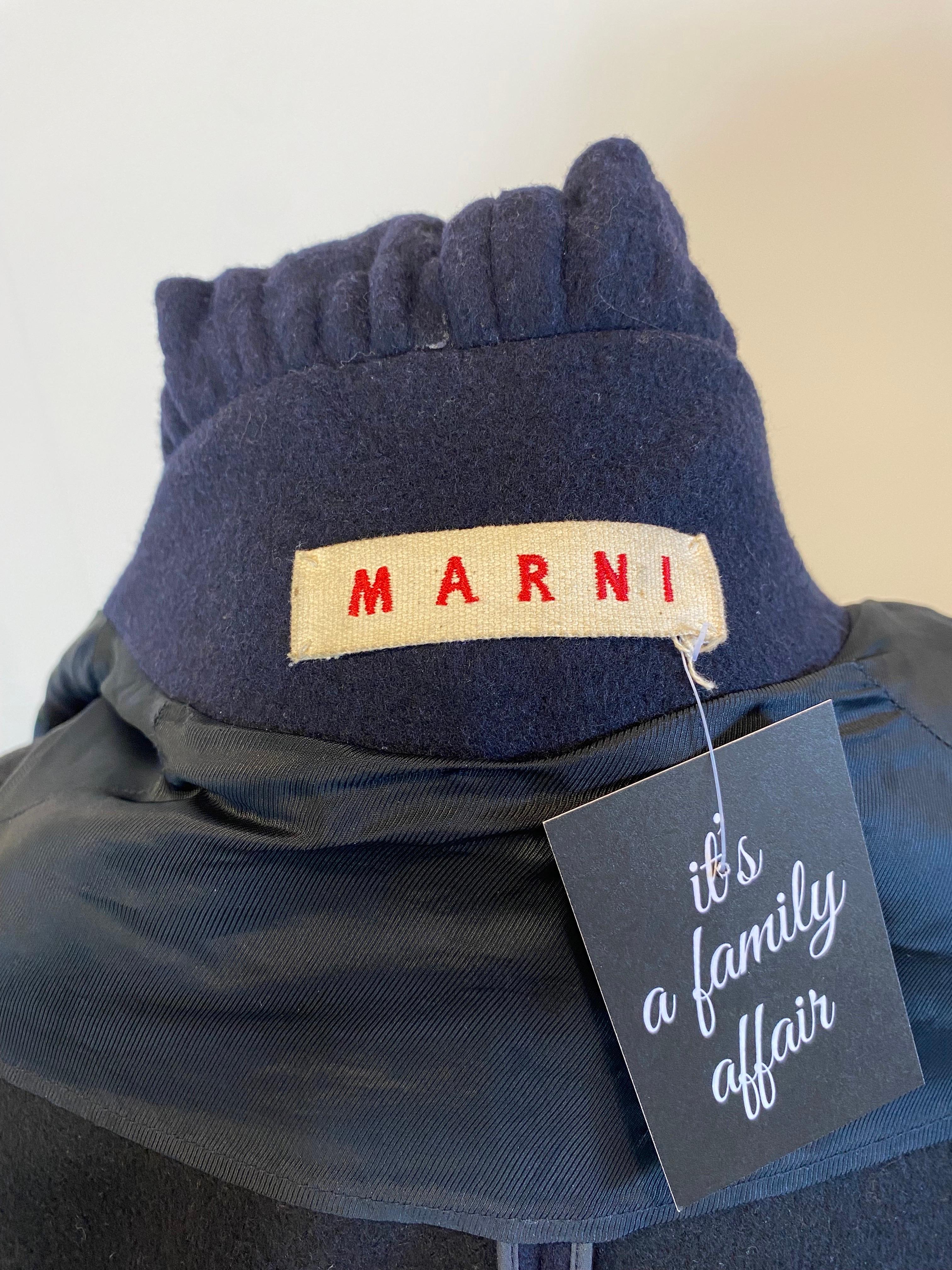 da uomo o donna Cappotto di Marni in lana blu in vendita