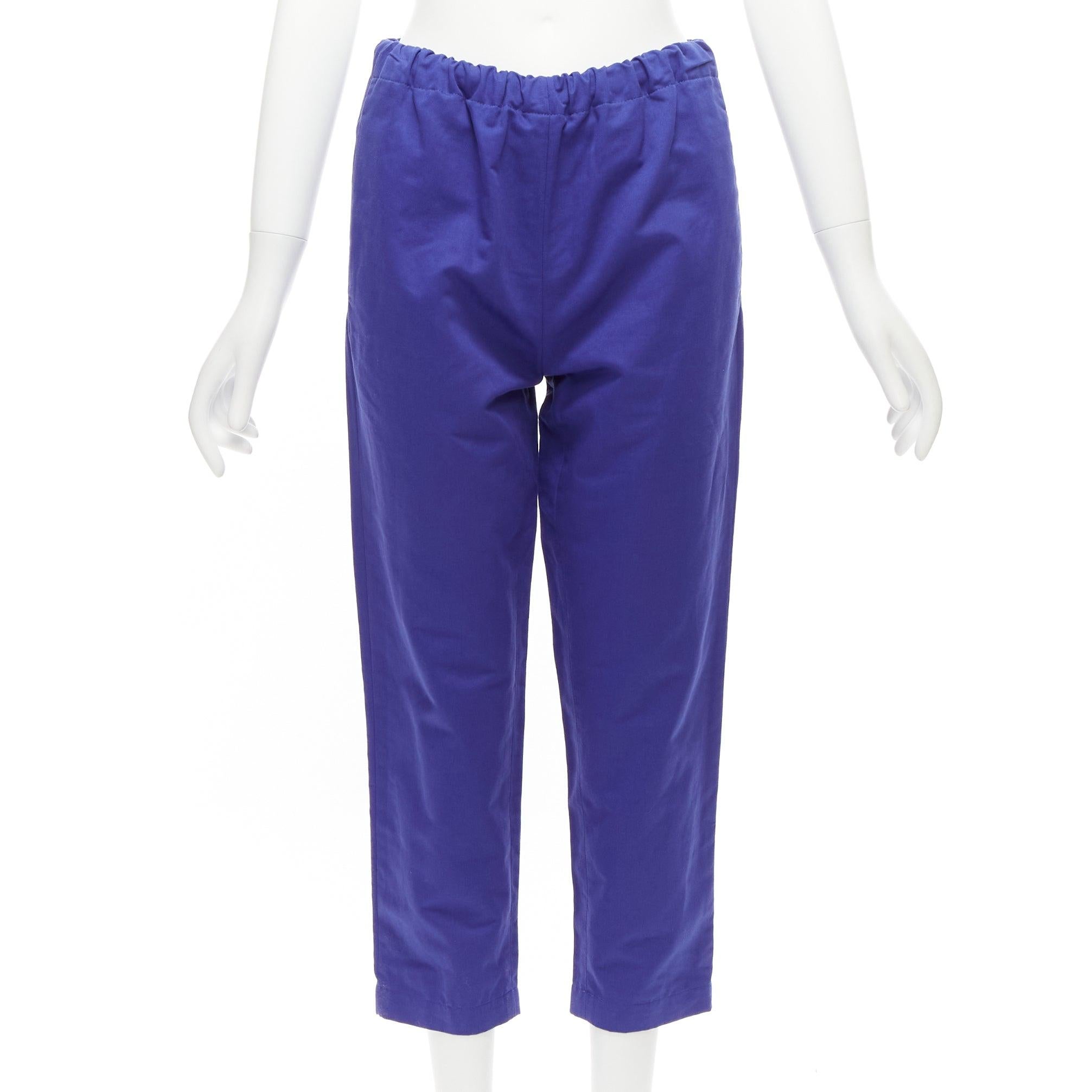 MARNI cobalt blue cotton linen minimalistic drawstring cropped pants
Reference: CELG/A00258
Brand: Marni
Material: Cotton, Linen
Color: Blue
Pattern: Solid
Closure: Elasticated
Made in: Italy

CONDITION:
Condition: Excellent, this item was pre-owned