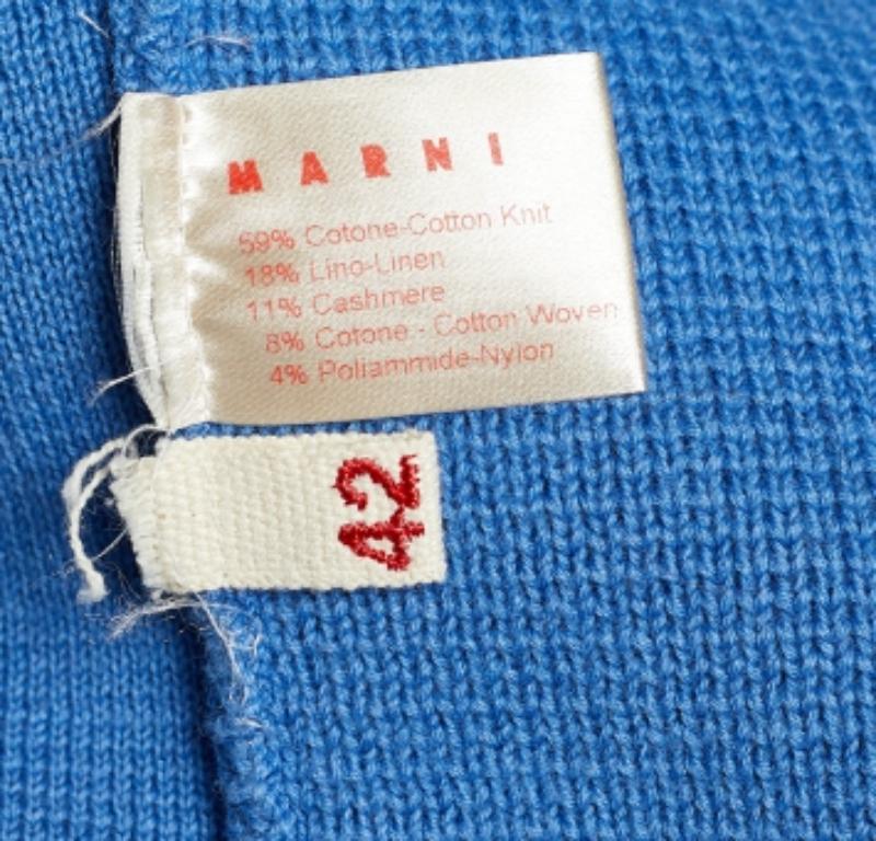 Marni Colorblock Rib Knit Elasticized Taille Top M Damen im Angebot