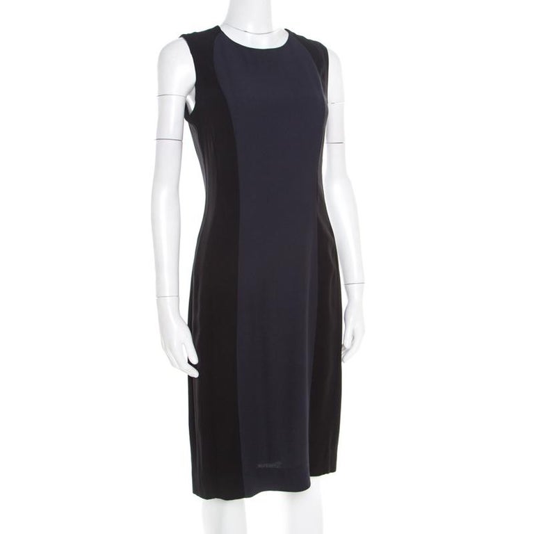 Marni Colorblock Sleeveless Crepe Dress M For Sale at 1stDibs