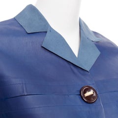 MARNI Colorblocked Leather Cropped Jacket IT40