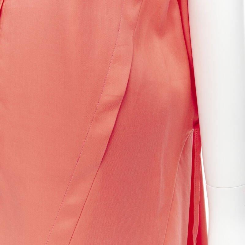 MARNI coral pink cotton silk pleated bubble back boxy sleeveless dress IT40 For Sale 5