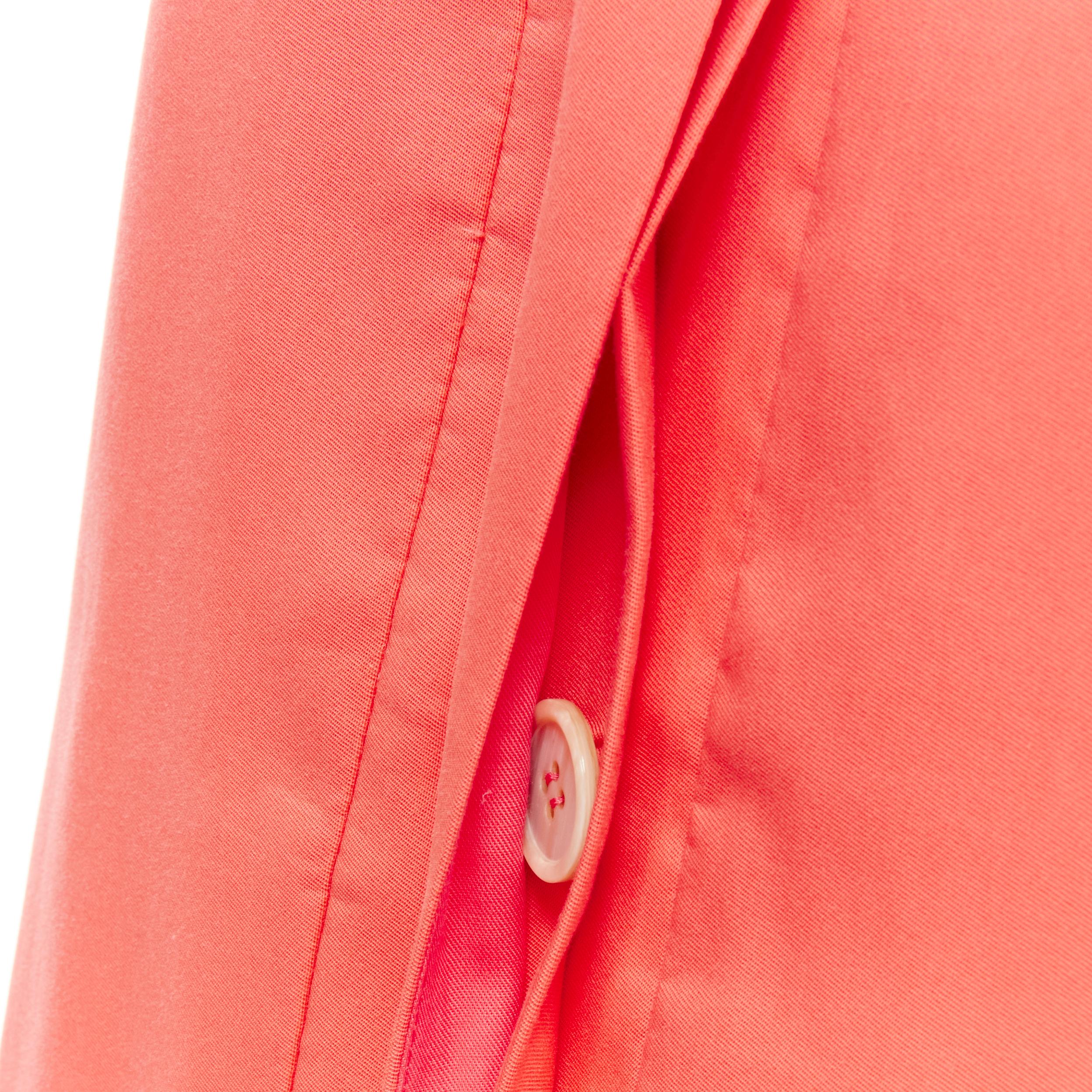 Women's MARNI coral pink cotton silk pleated bubble back boxy sleeveless dress IT40 For Sale