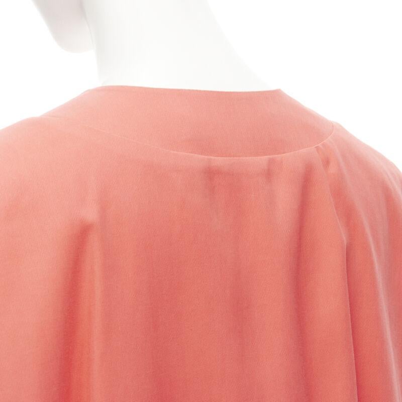 MARNI coral pink cotton silk pleated bubble back boxy sleeveless dress IT40 For Sale 4