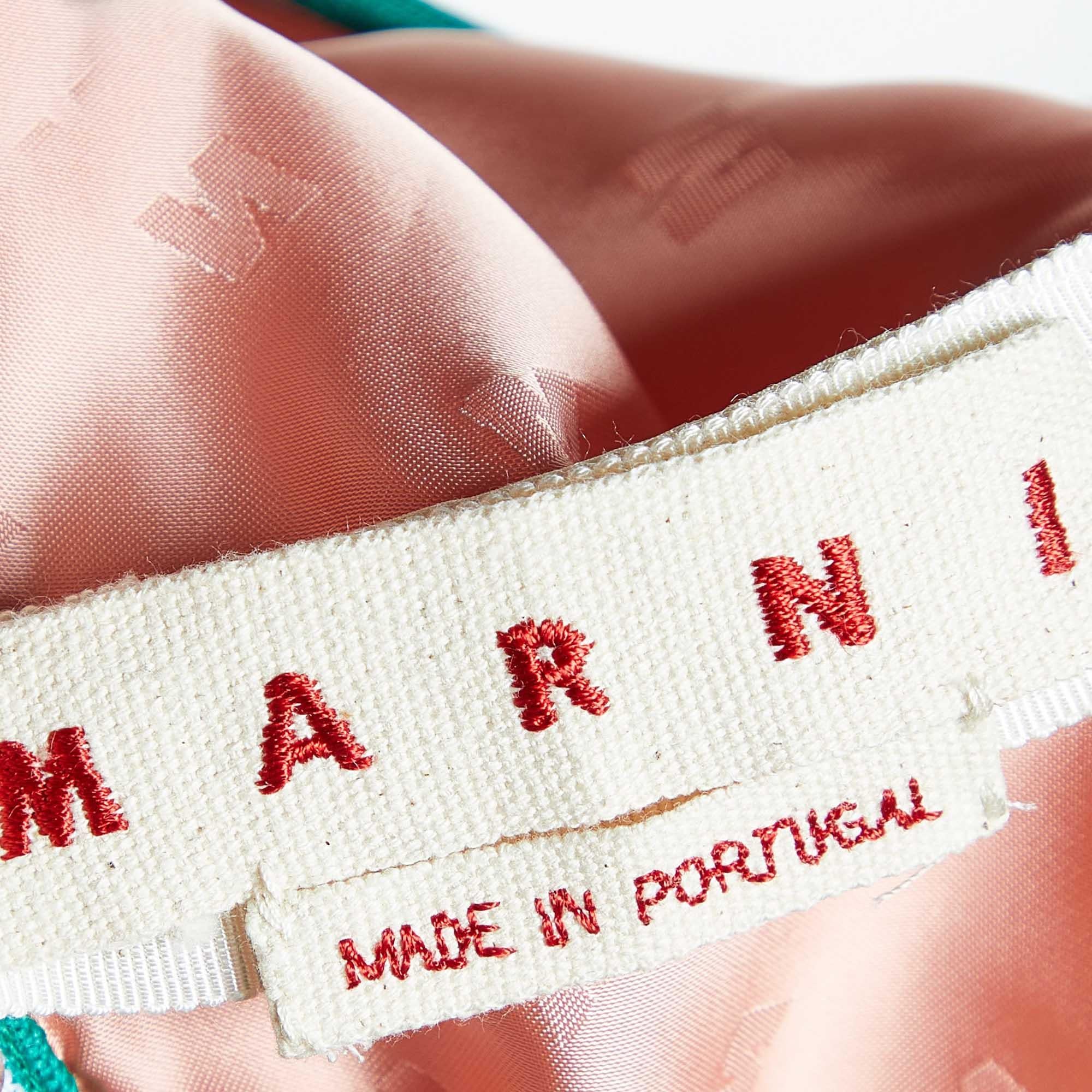 Marni Coral Pink Logo Pattern Sateen Maxi Dress S In Excellent Condition For Sale In Dubai, Al Qouz 2