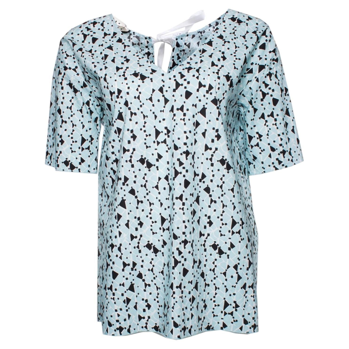 Marni, Blusa de popelina de algodón con espalda abierta. en venta