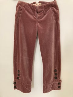 MARNI Cotton Velvet Cropped Pants