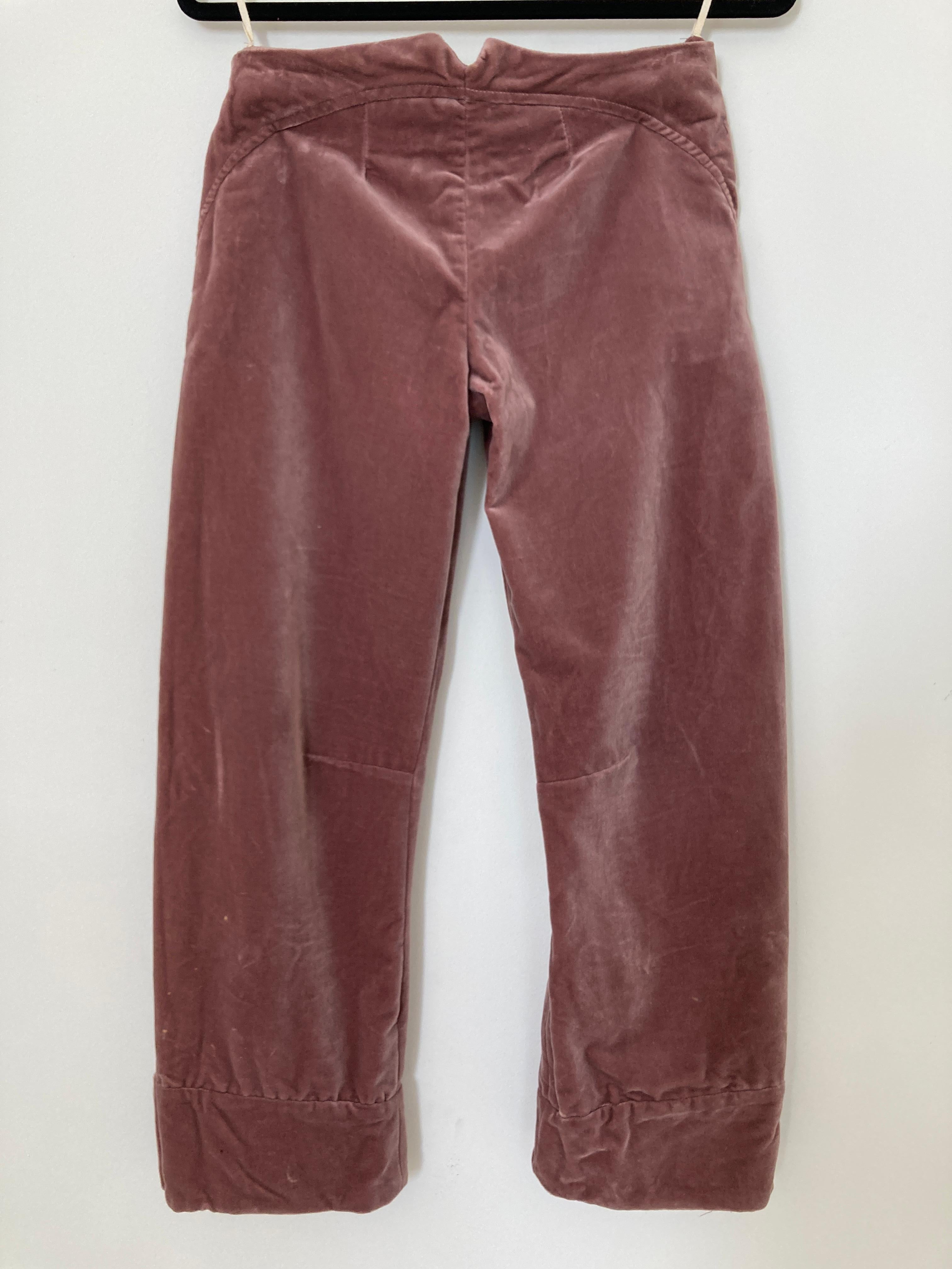 MARNI Cotton Velvet Cropped Pants For Sale 1