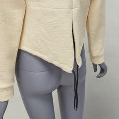 MARNI cream cotton leather zip pull cropped bomber jacket IT36 XXS