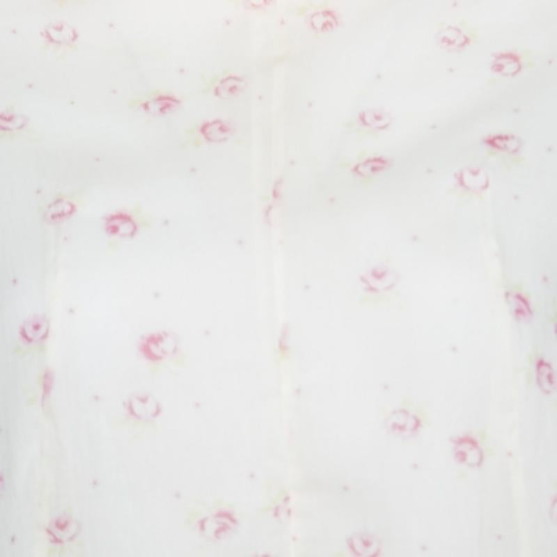 Marni Crema Estampado Floral Algodón Manga Dolman Top Acampanado M en Bueno estado para la venta en Dubai, Al Qouz 2