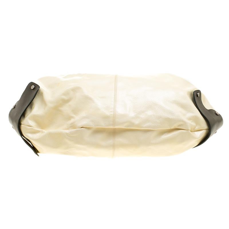 Marni Cream Patent Leather Large New Balloon Hobo 1