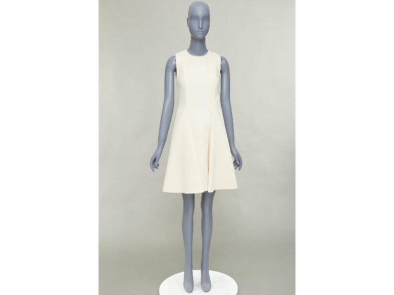 cream wool shift dress Vintage 1960s Pierre Cardin Cream Wool Shift Dress, Small Ian Drummond Vintage