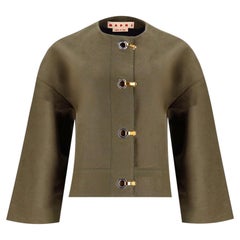 Marni Cropped Cotton Boxy Utility Jacket