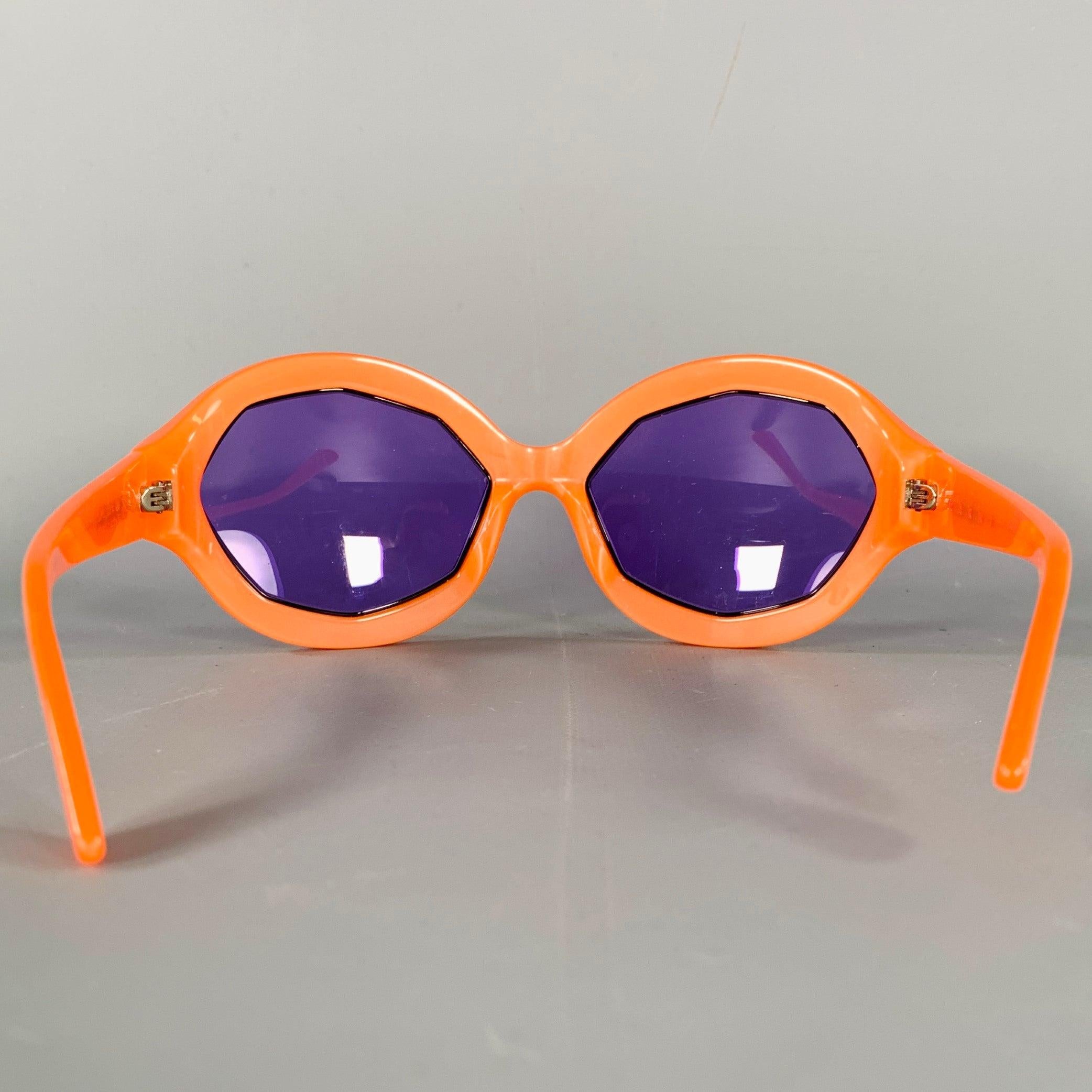 Purple MARNI Cumulus Cloud Orange Acetate Sunglasses For Sale