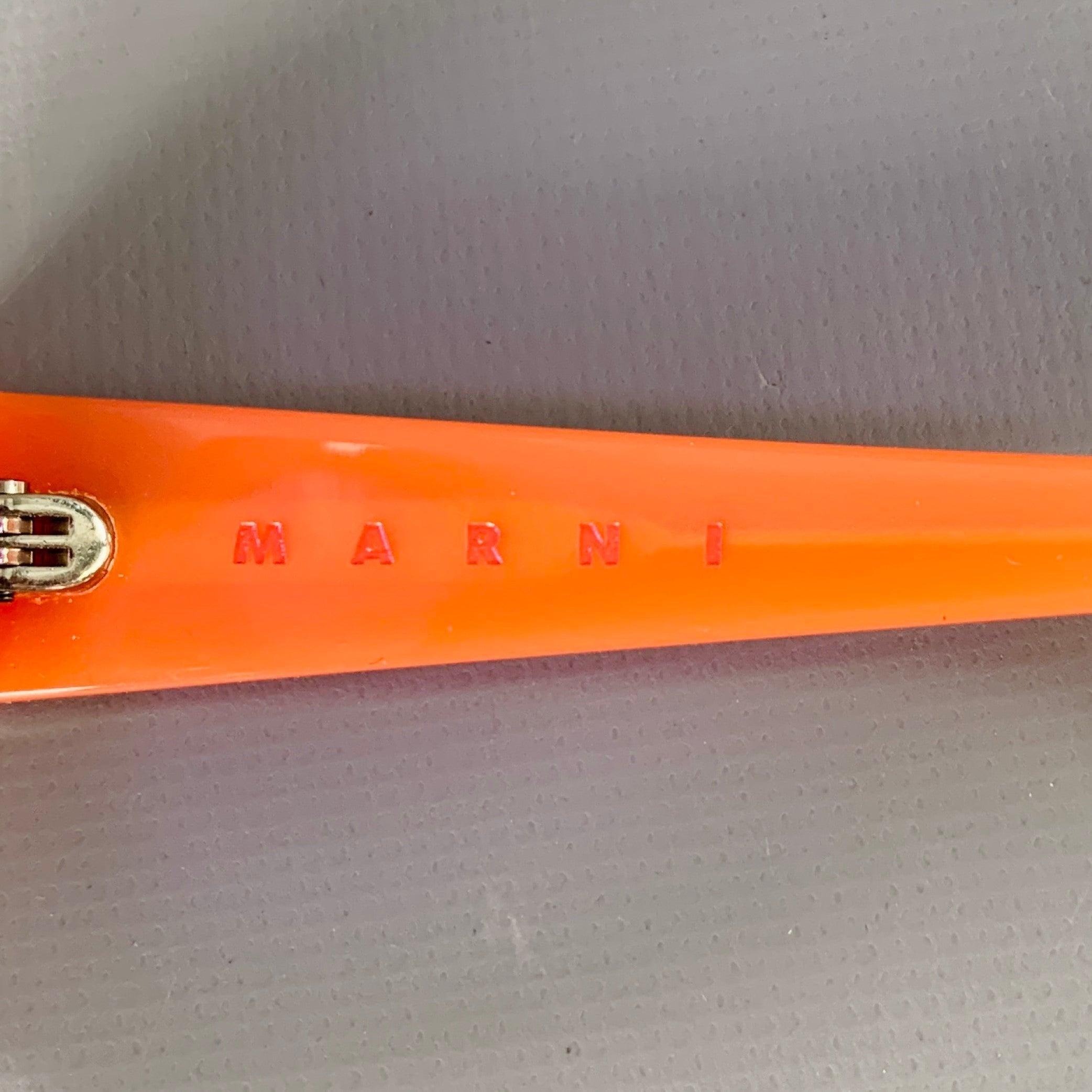 MARNI Cumulus Cloud Orange Acetate Sunglasses For Sale 1
