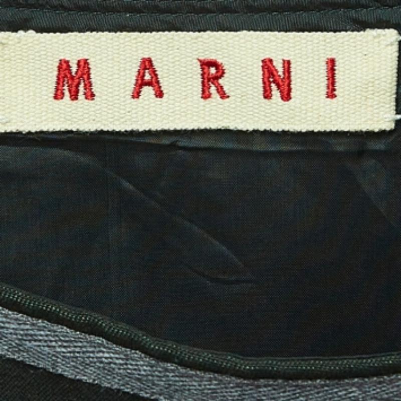 Marni Dunkelgrüner Midirock aus Wollmischung M im Zustand „Gut“ im Angebot in Dubai, Al Qouz 2