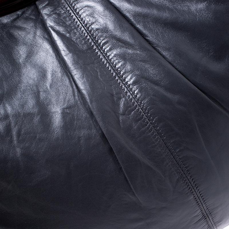 Marni Dark Grey Nappa Leather Drawstring Shoulder Bag 2