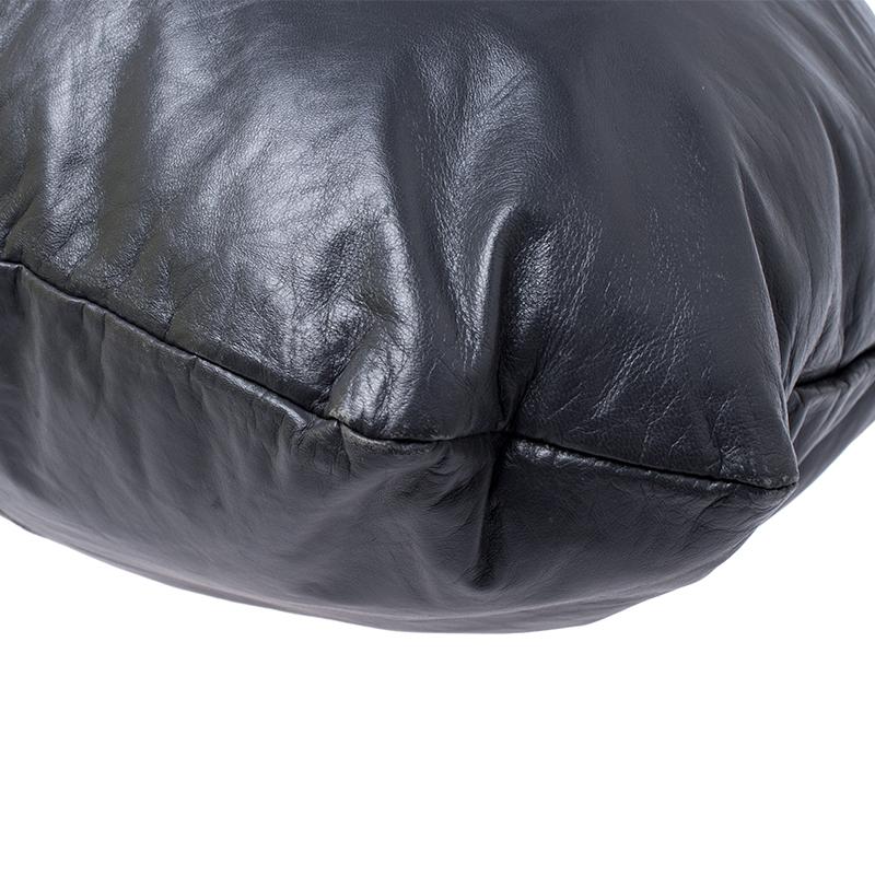 Marni Dark Grey Nappa Leather Drawstring Shoulder Bag 1