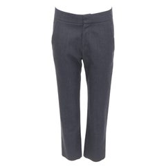 MARNI dark grey twill darted mid waisted cropped capri pants IT38 XS