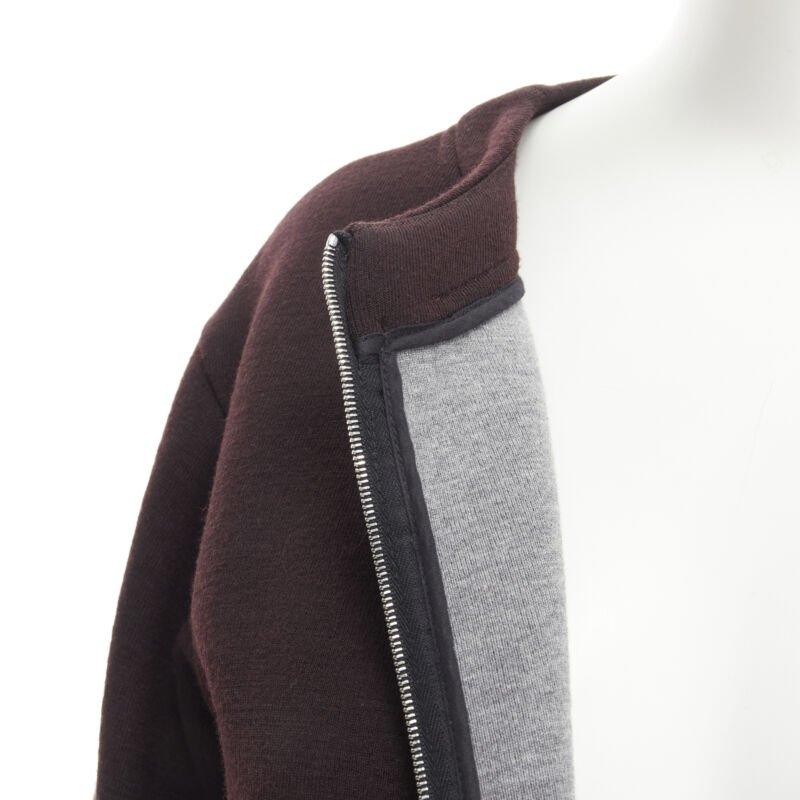 MARNI dark purple cotton wool silver ring cut out A-line cocoon jacket IT36 XS For Sale 4