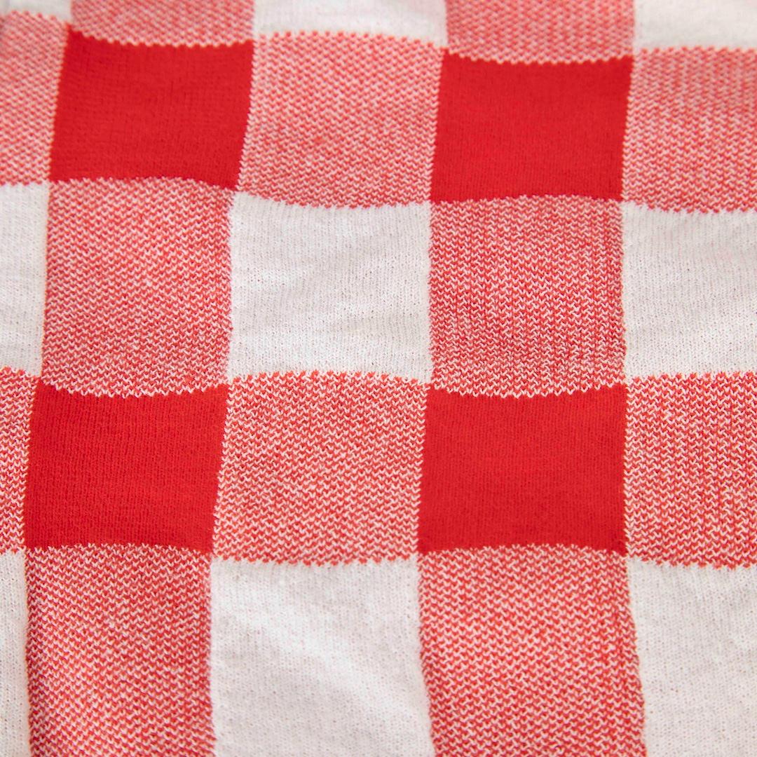 Beige Cardigan à motif vichy à double rabat Marni Taille M en vente