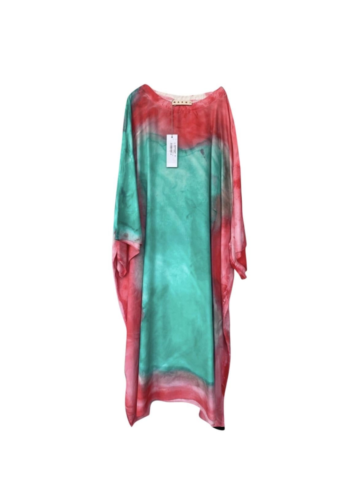 Marni caftan dress, new with tag. In viscose, indicated size 40.