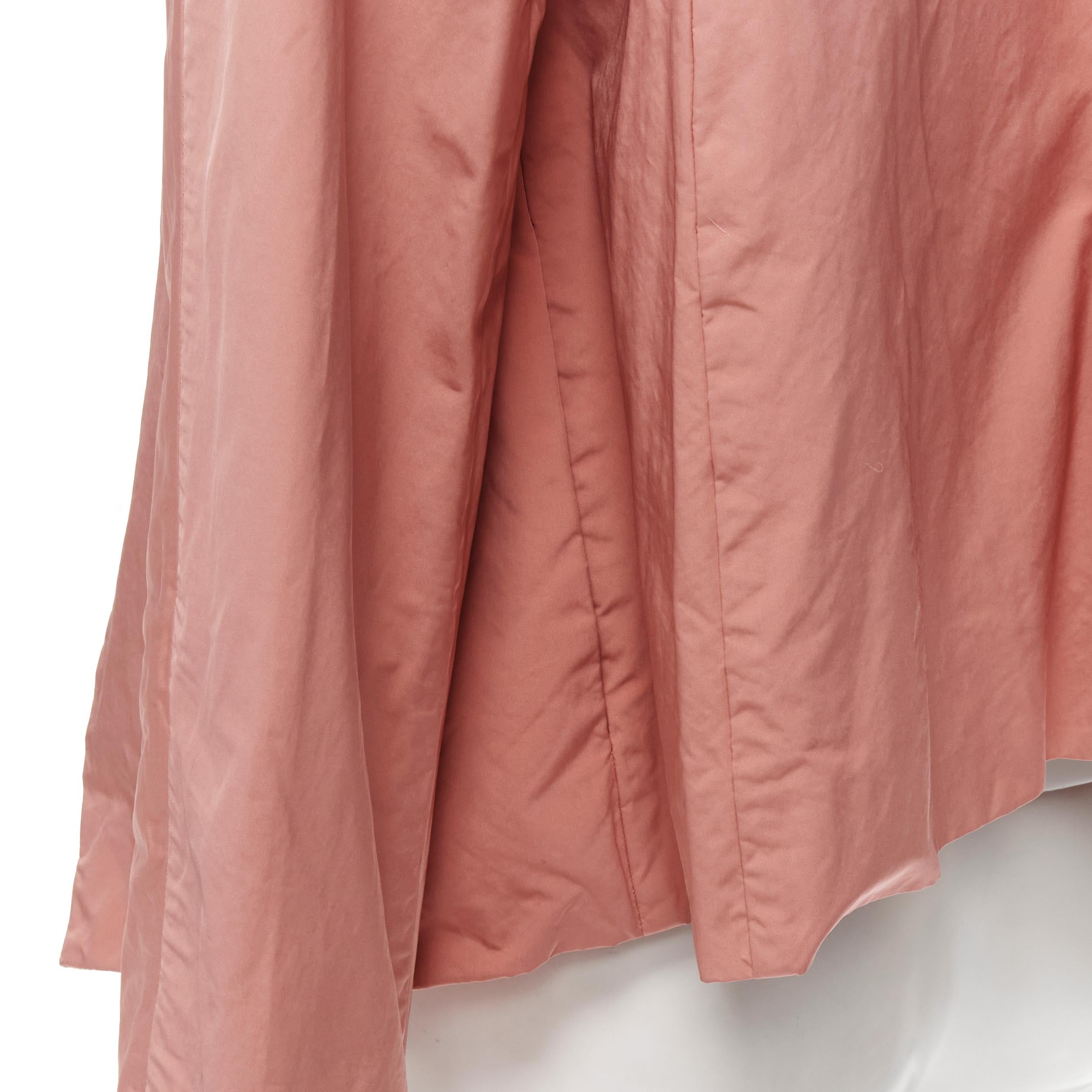 MARNI dusty blush pink polyamide nylon spread collar blazer jacket IT40 XS For Sale 4