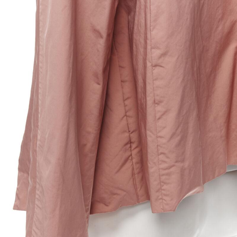 MARNI dusty blush pink polyamide nylon spread collar blazer jacket IT40 XS For Sale 5